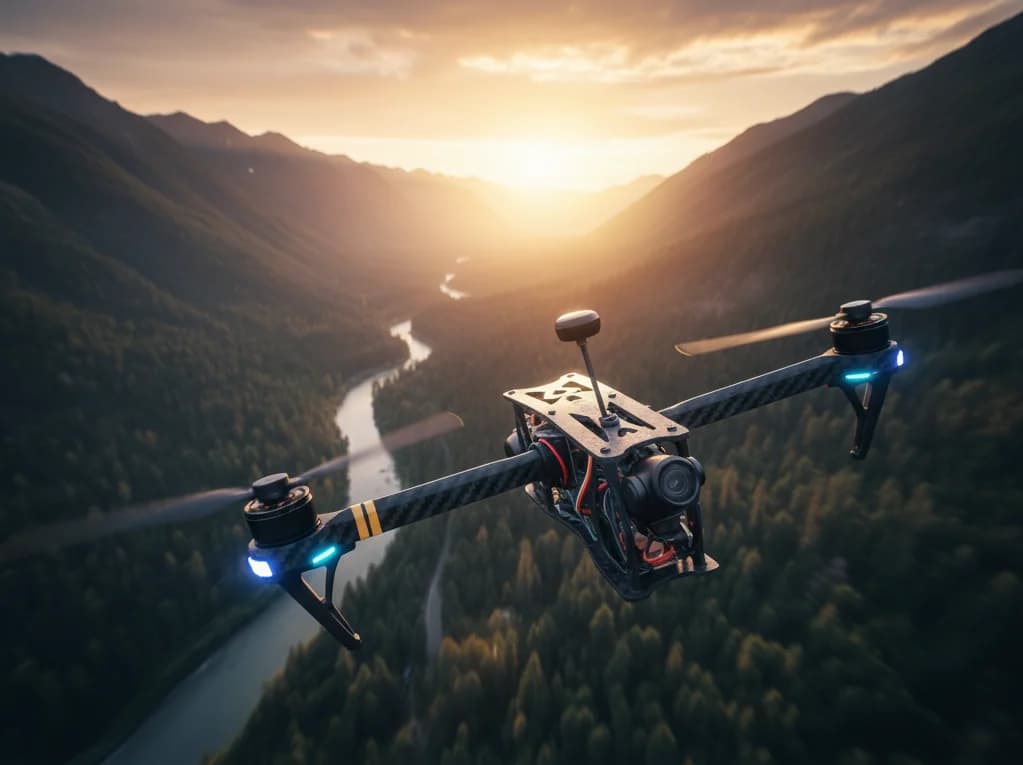 Drone pilot planning a mission at night with layered weather data over Belgium